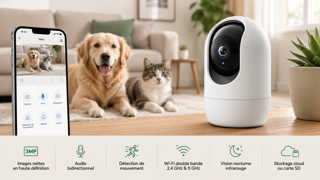 AOQEE caméra intérieure 3 MP : fiche technique et critères d&rsquo;achat